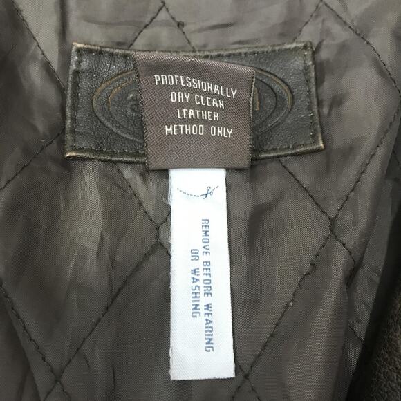Austin Clothing Co Leather Jacket Mens XL Brown Zip Bomber Pig Nappa Quilted - Picture 15 of 16